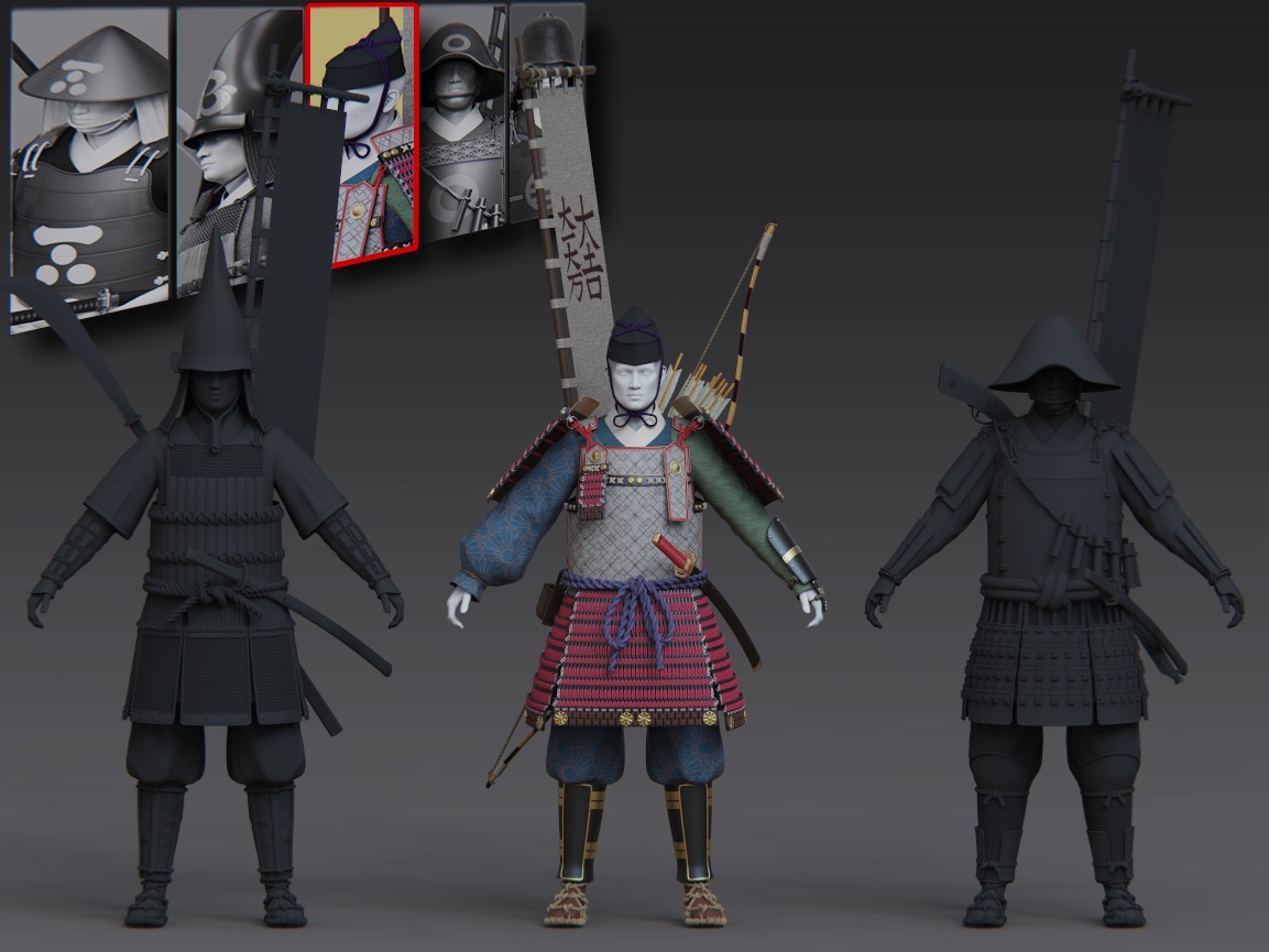01-ancient japanese armor 3D model_7