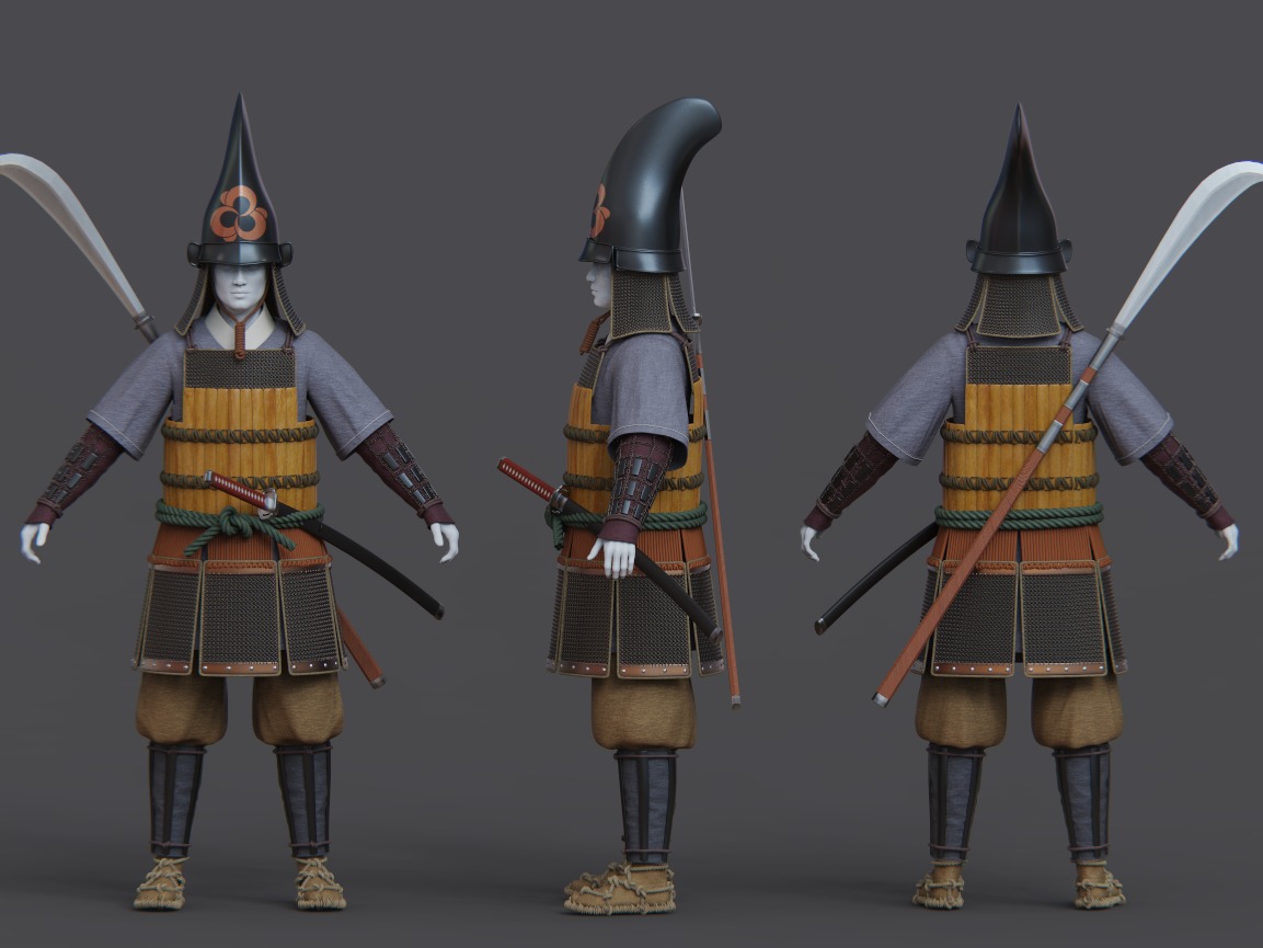 01-ancient japanese armor 3D model_5