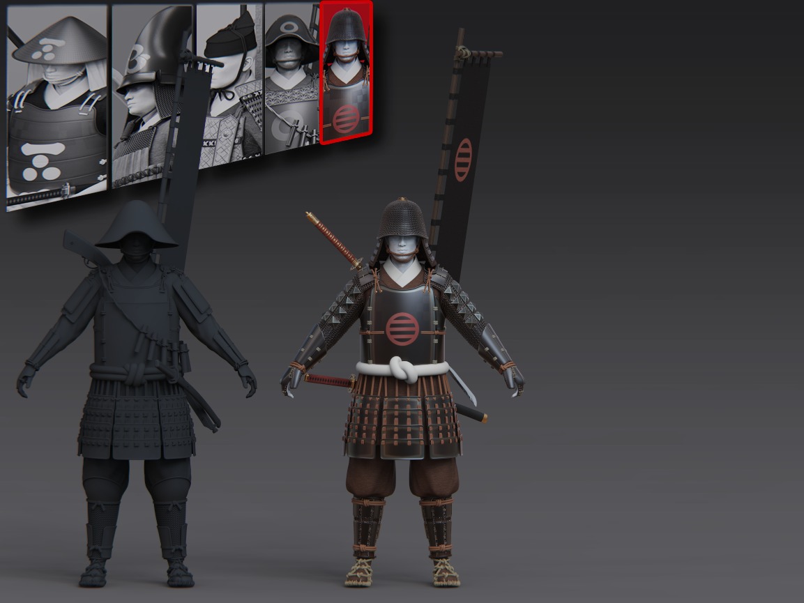 01-ancient japanese armor 3D model_13