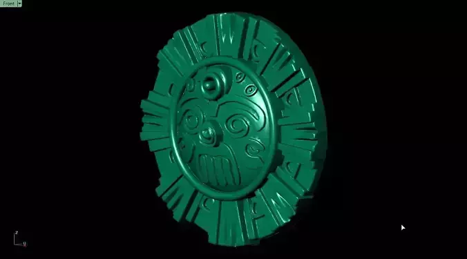 Inca Sun God 1 oz Coin 5 Palau 2021 3D printable model