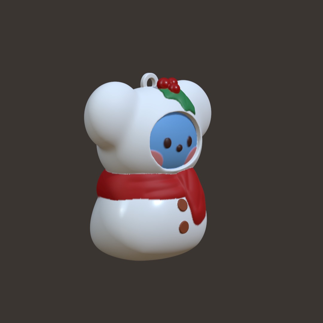 BT21 Minini Christmas Decoration - Snowman Koya 3D print model_2