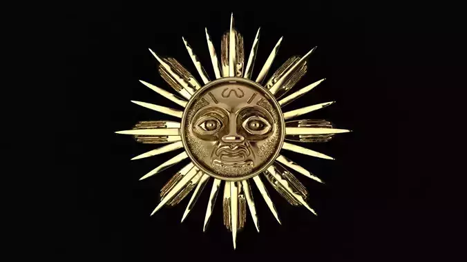 Sunface Glowing Sun 3D printable model