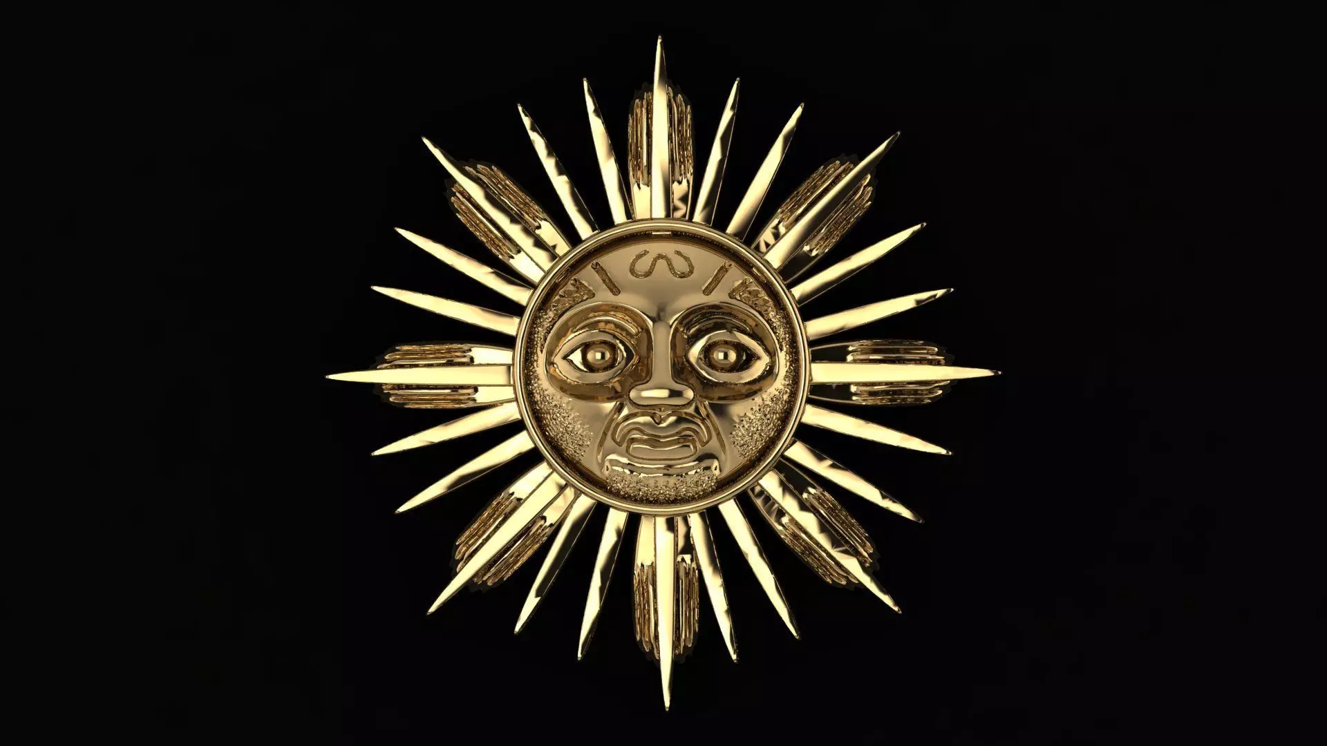 Sunface Glowing Sun 3D printable model 3D print model_0