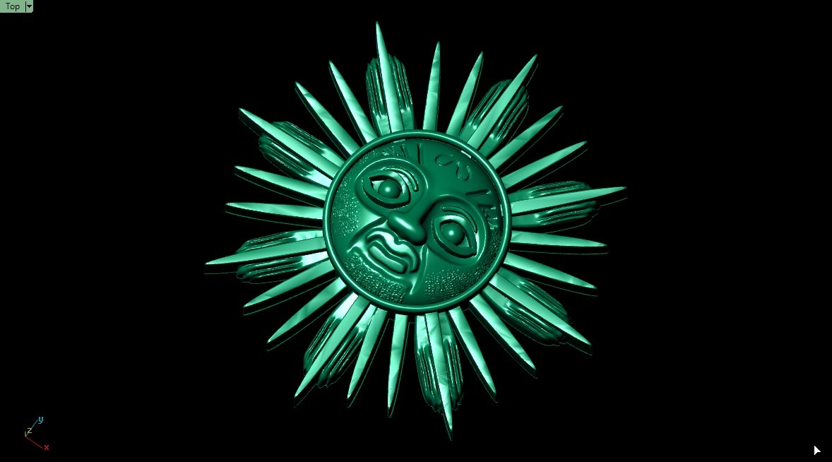 Sunface Glowing Sun 3D printable model 3D print model_2