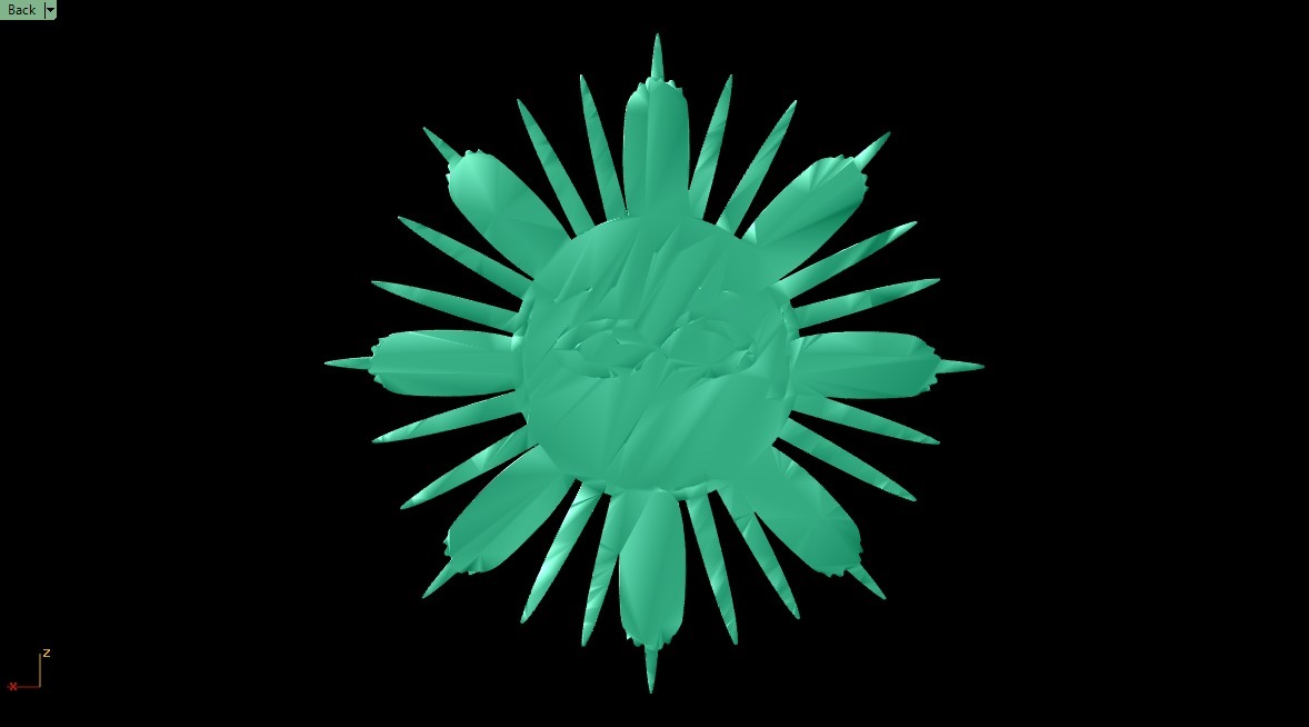 Sunface Glowing Sun 3D printable model 3D print model_3