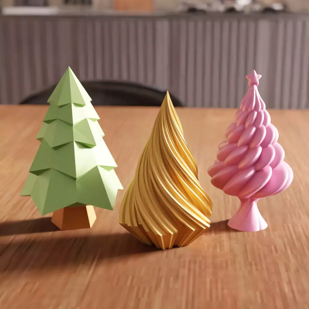 Christmas Tree Pack - 208 3D print model_0