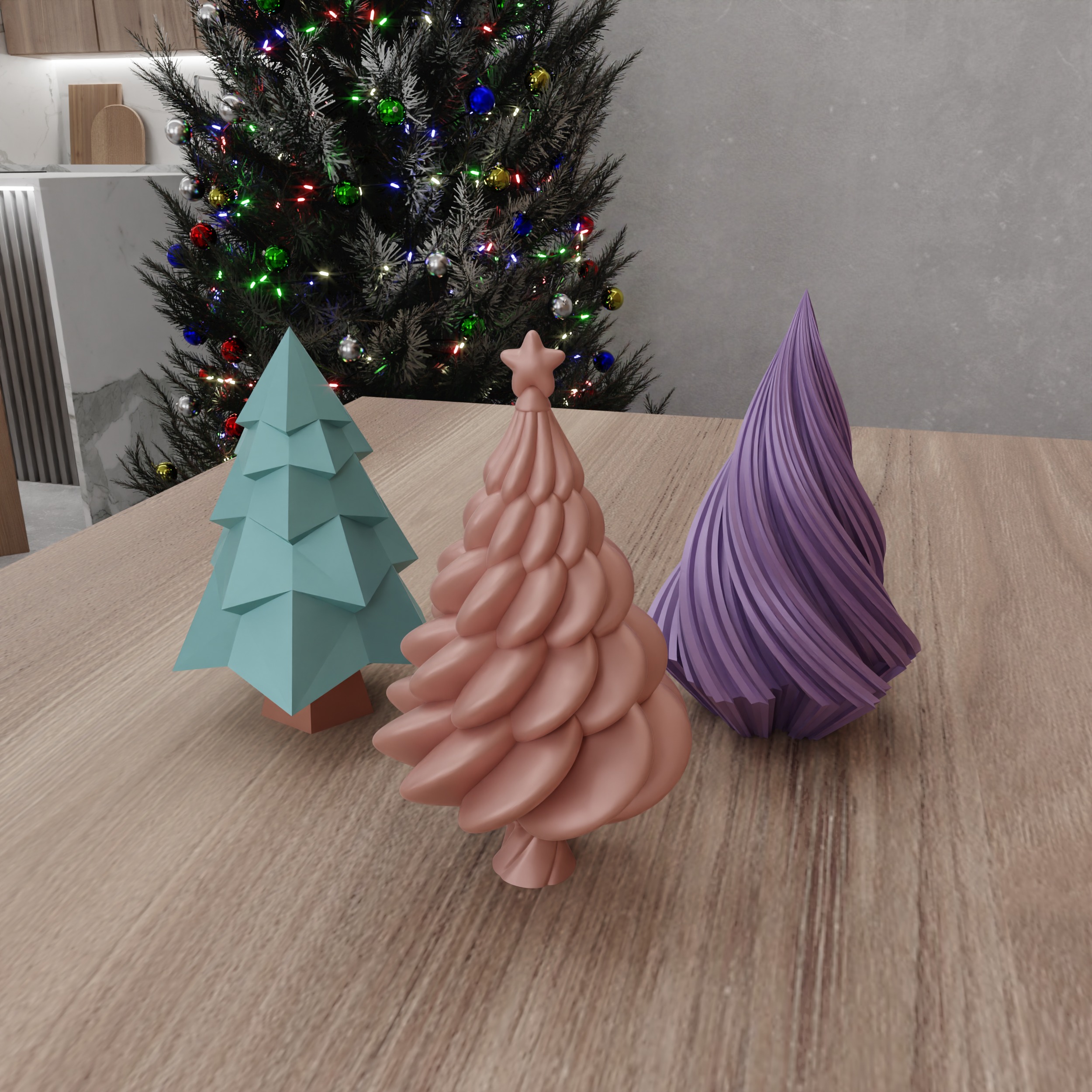 Christmas Tree Pack - 208 3D print model_8
