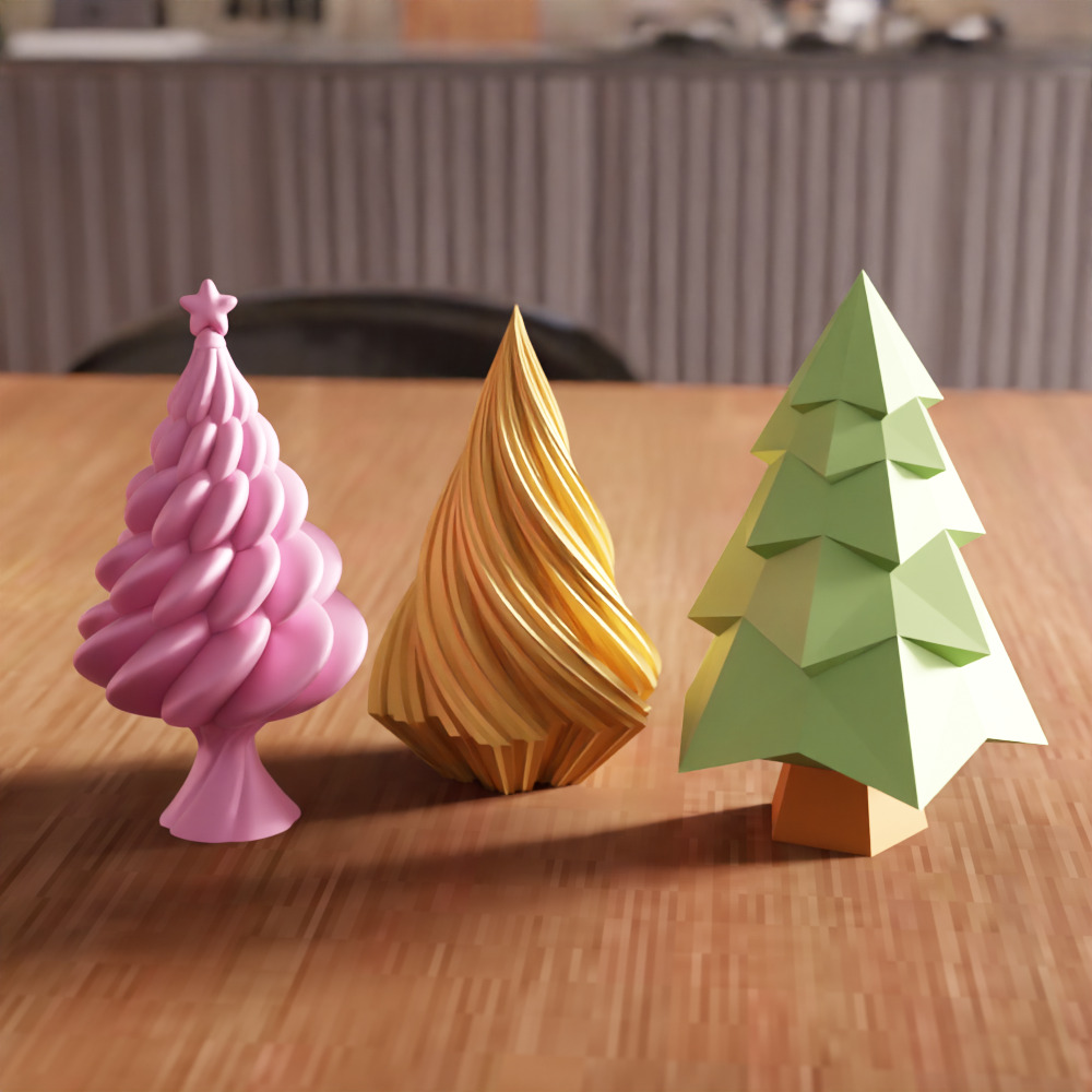 Christmas Tree Pack - 208 3D print model_1