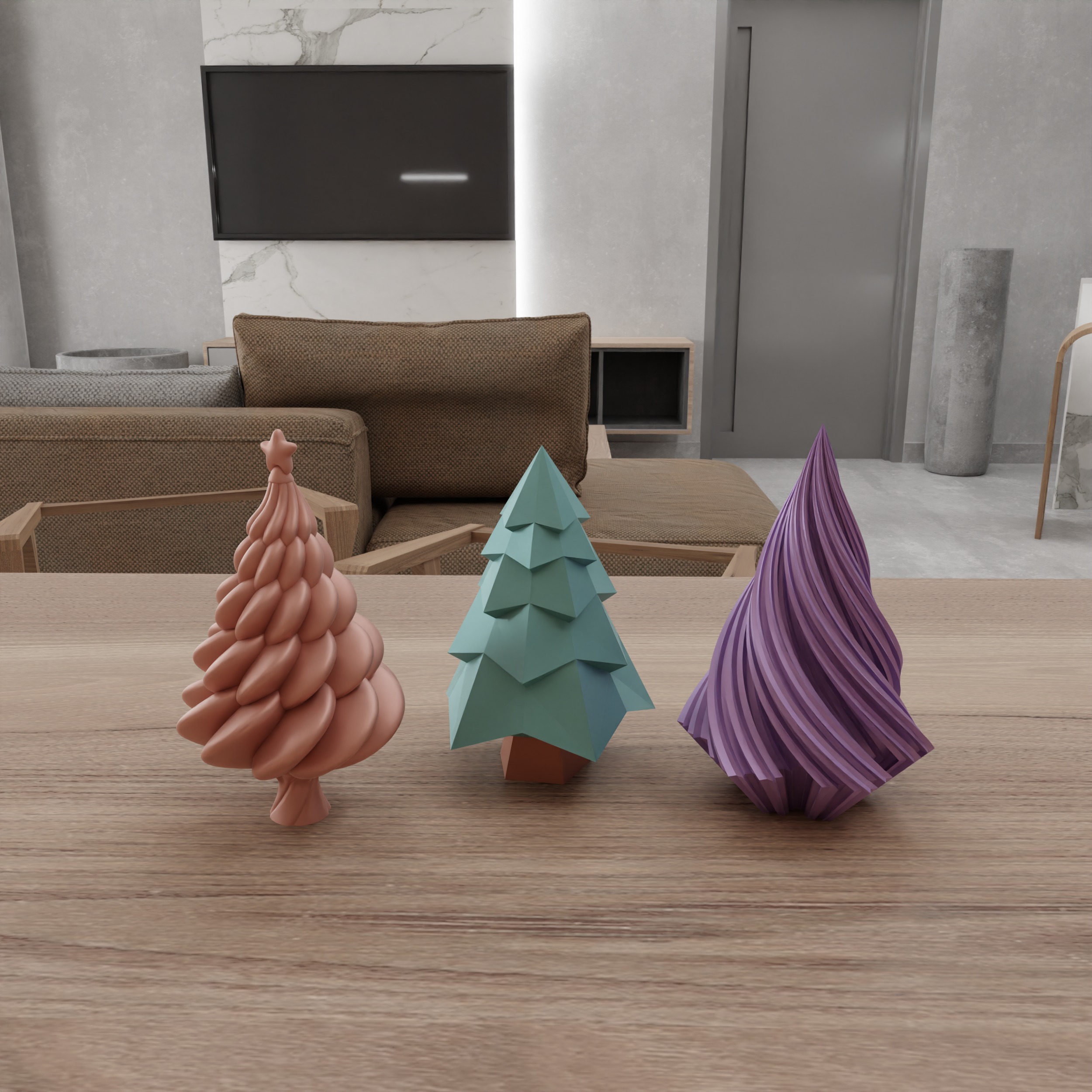 Christmas Tree Pack - 208 3D print model_9