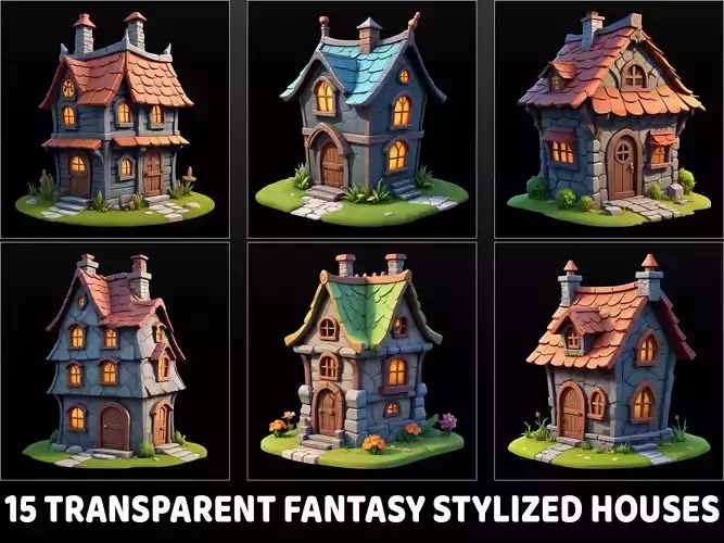 55 Fantasy Stylized Houses
