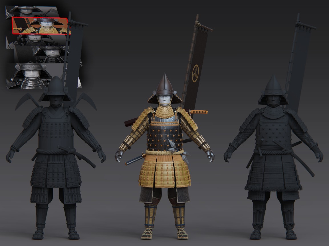 02-ancient japanese armor 3D model_4
