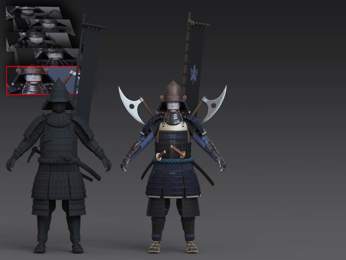 02-ancient japanese armor 3D model_13