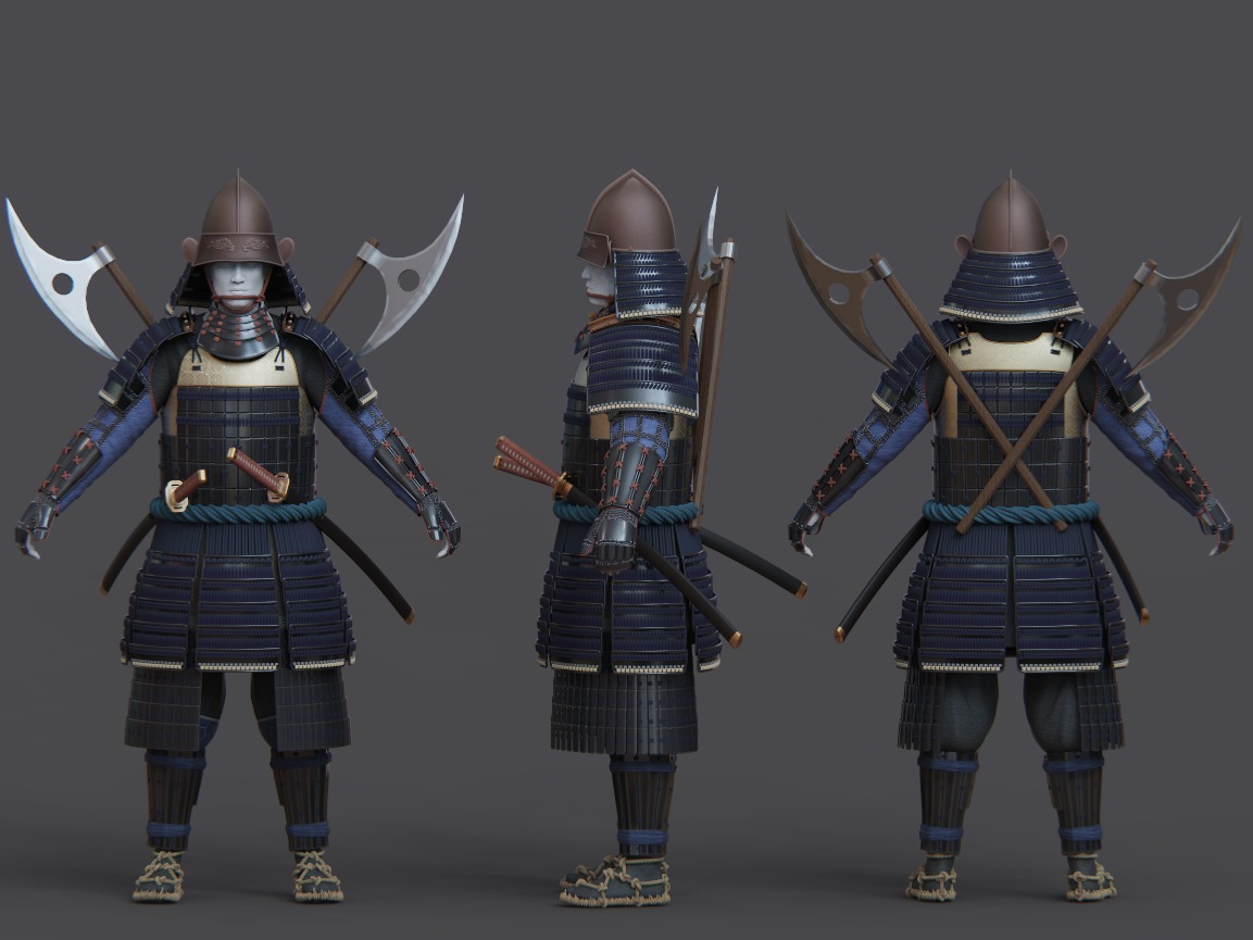 02-ancient japanese armor 3D model_14