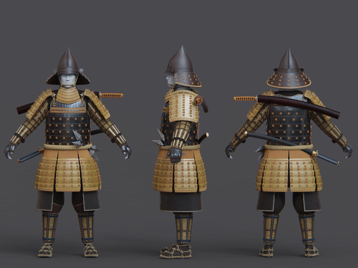 02-ancient japanese armor 3D model_5