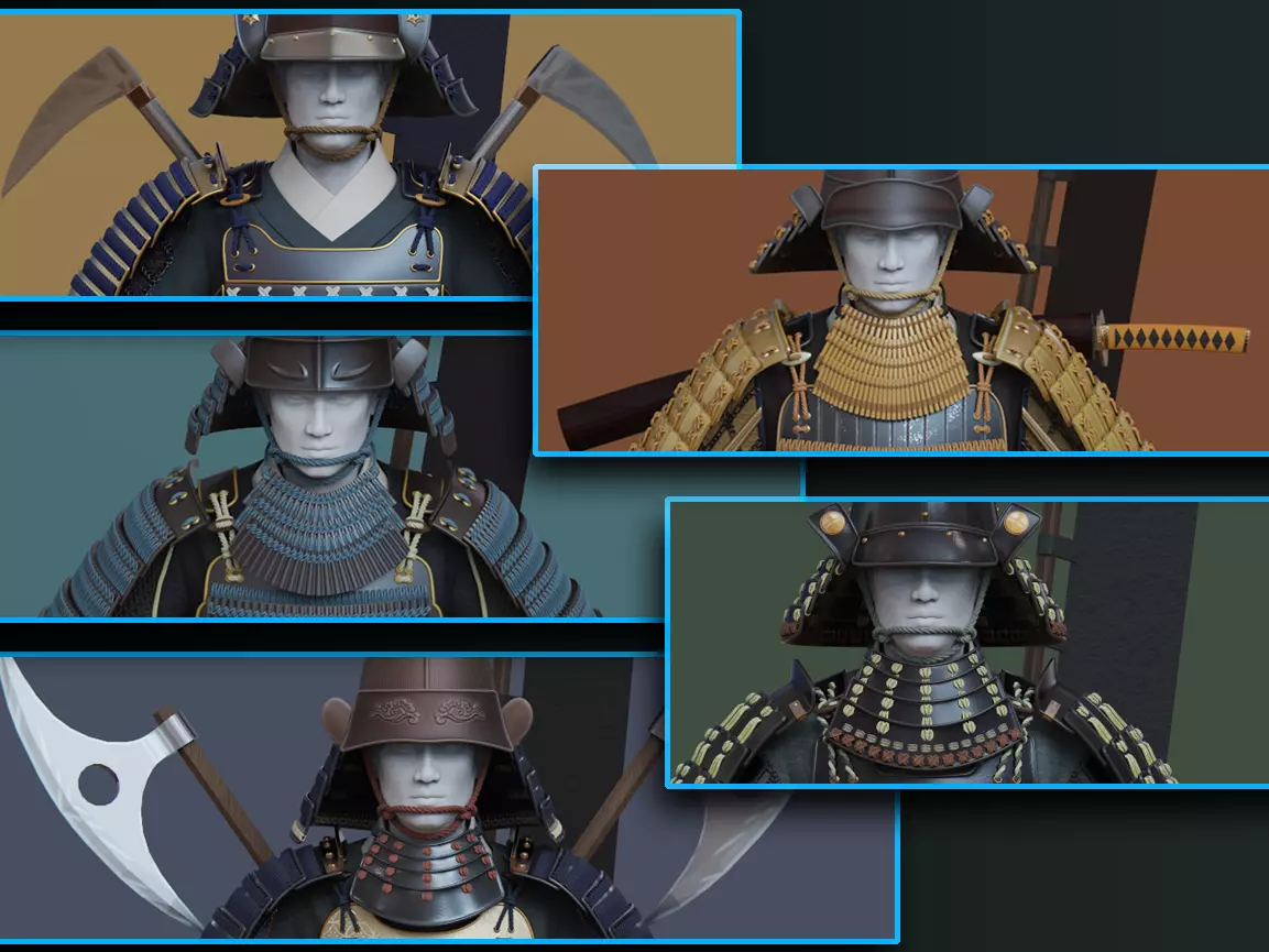 02-ancient japanese armor 3D model_0