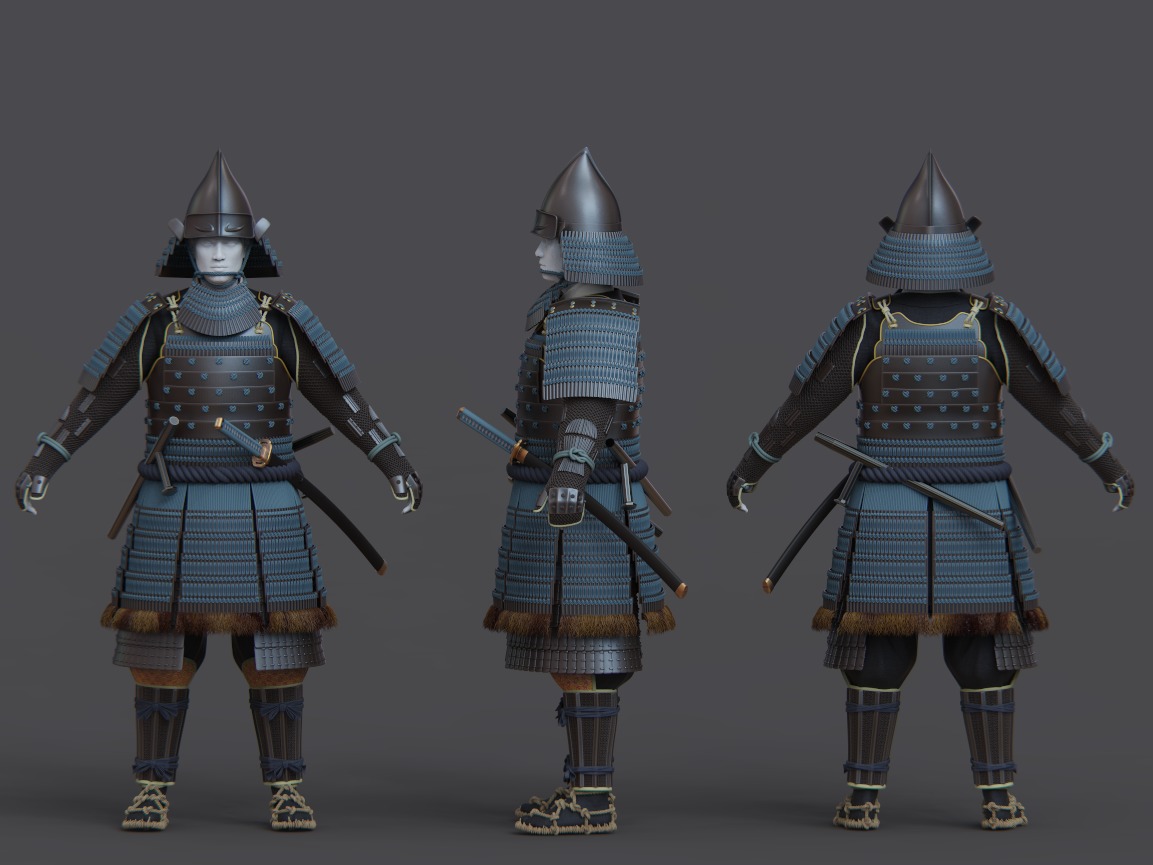 02-ancient japanese armor 3D model_8