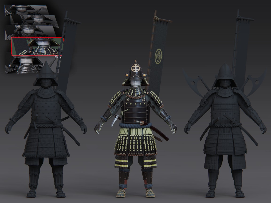 02-ancient japanese armor 3D model_10