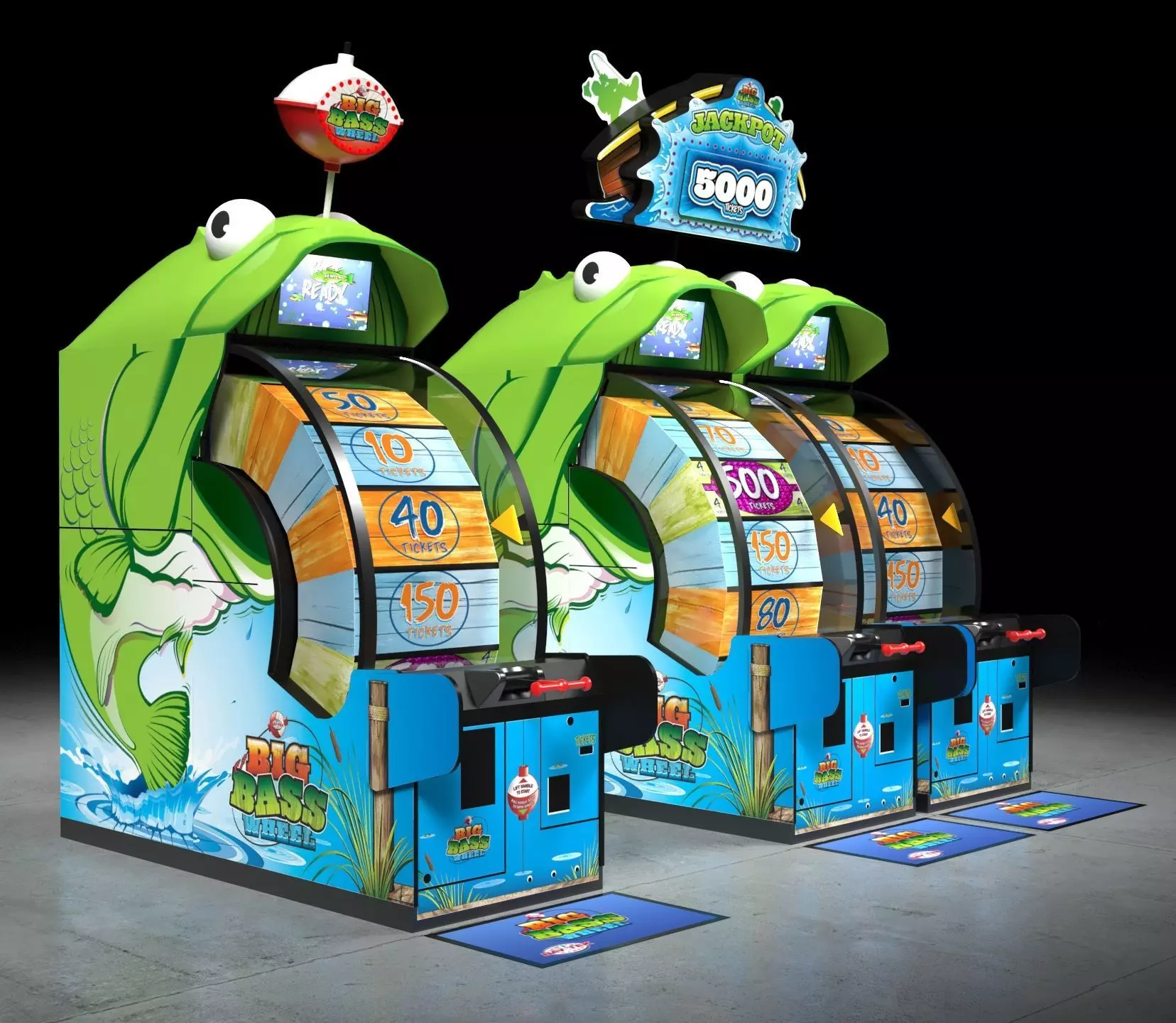 Bay Tek Big Bass Wheel Redemption Arcade Game 3D model_0