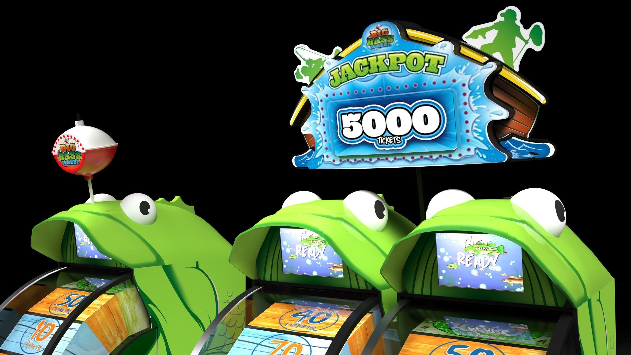 Bay Tek Big Bass Wheel Redemption Arcade Game 3D model_3