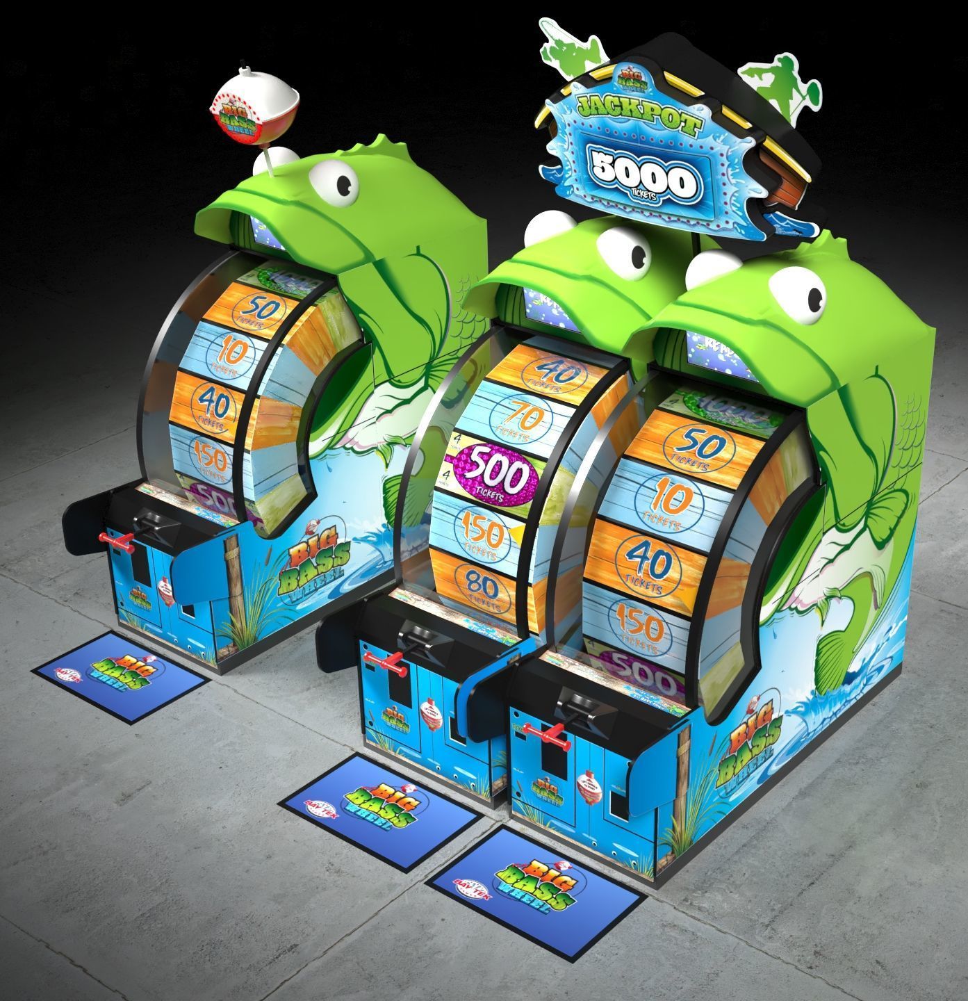 Bay Tek Big Bass Wheel Redemption Arcade Game 3D model_1