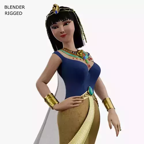 Semi-Realistic Egyptian Queen ISABEL BLENDER RIGGED