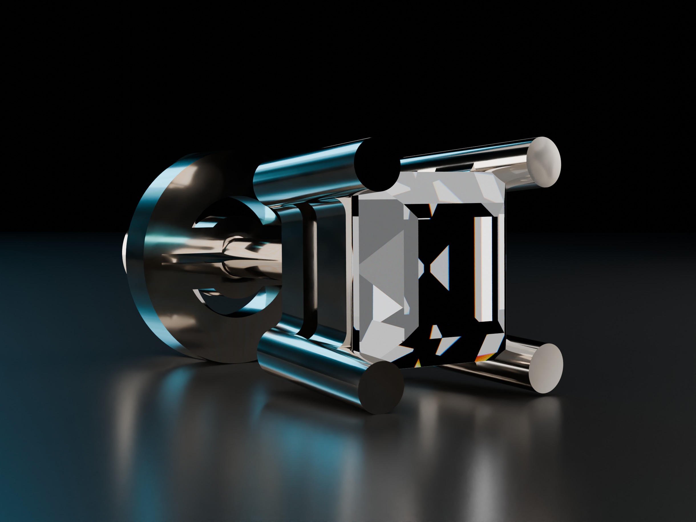 Shape Stud Square Earrings 3D print model_8