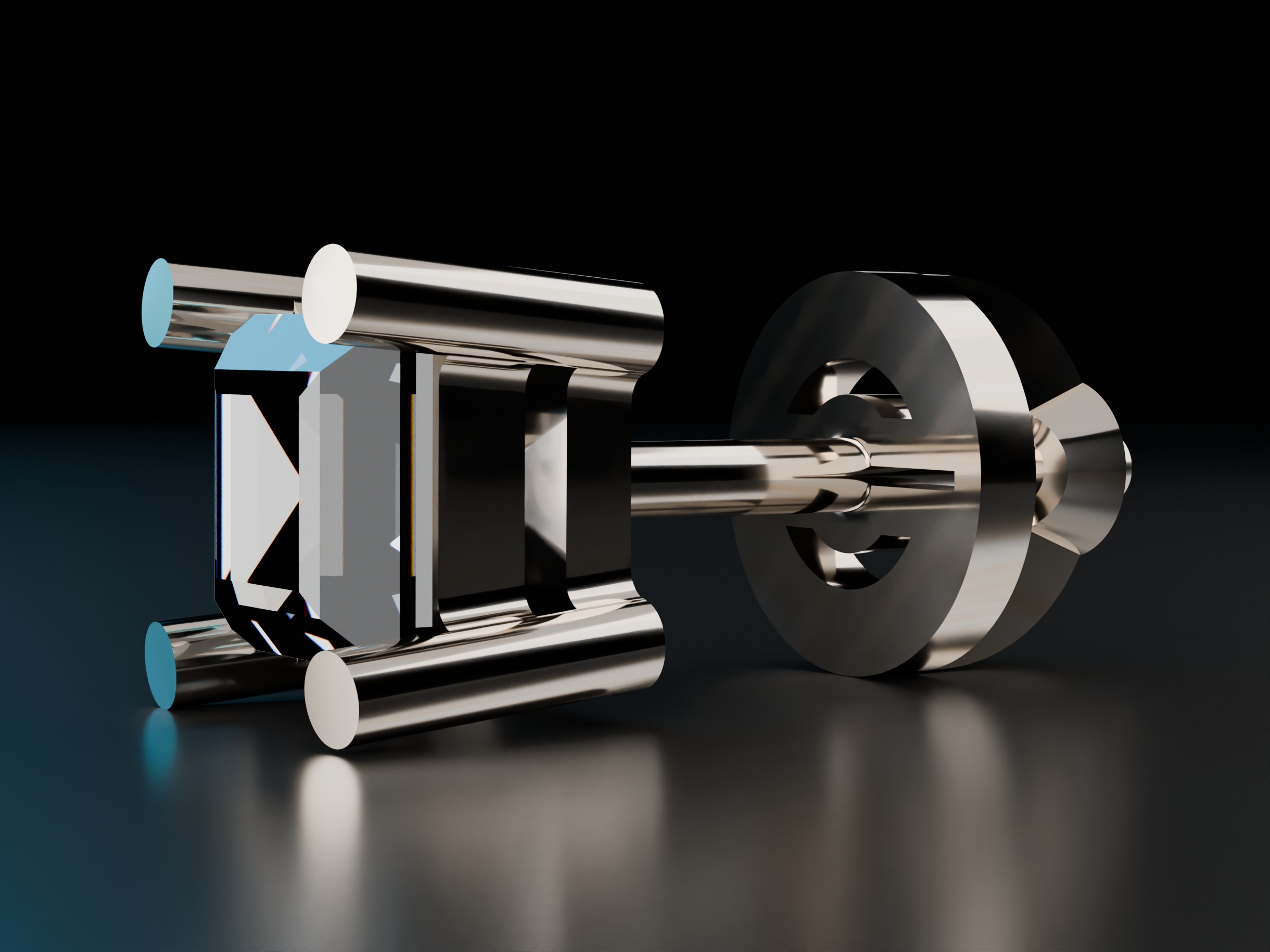 Shape Stud Square Earrings 3D print model_4