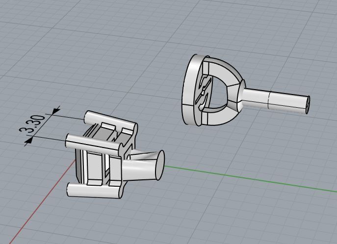 Shape Stud Square Earrings 3D print model_12