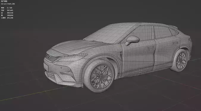 BYD Song L EV 2025  low poly