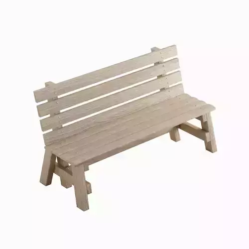 Wooden Outdoor Bench 03