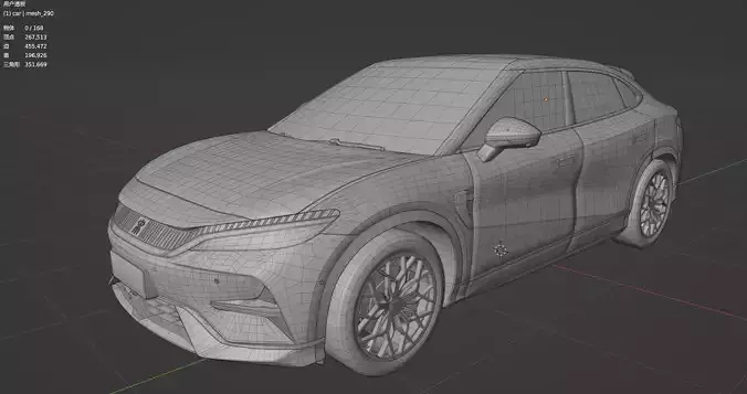BYD Song L EV 2024  low poly