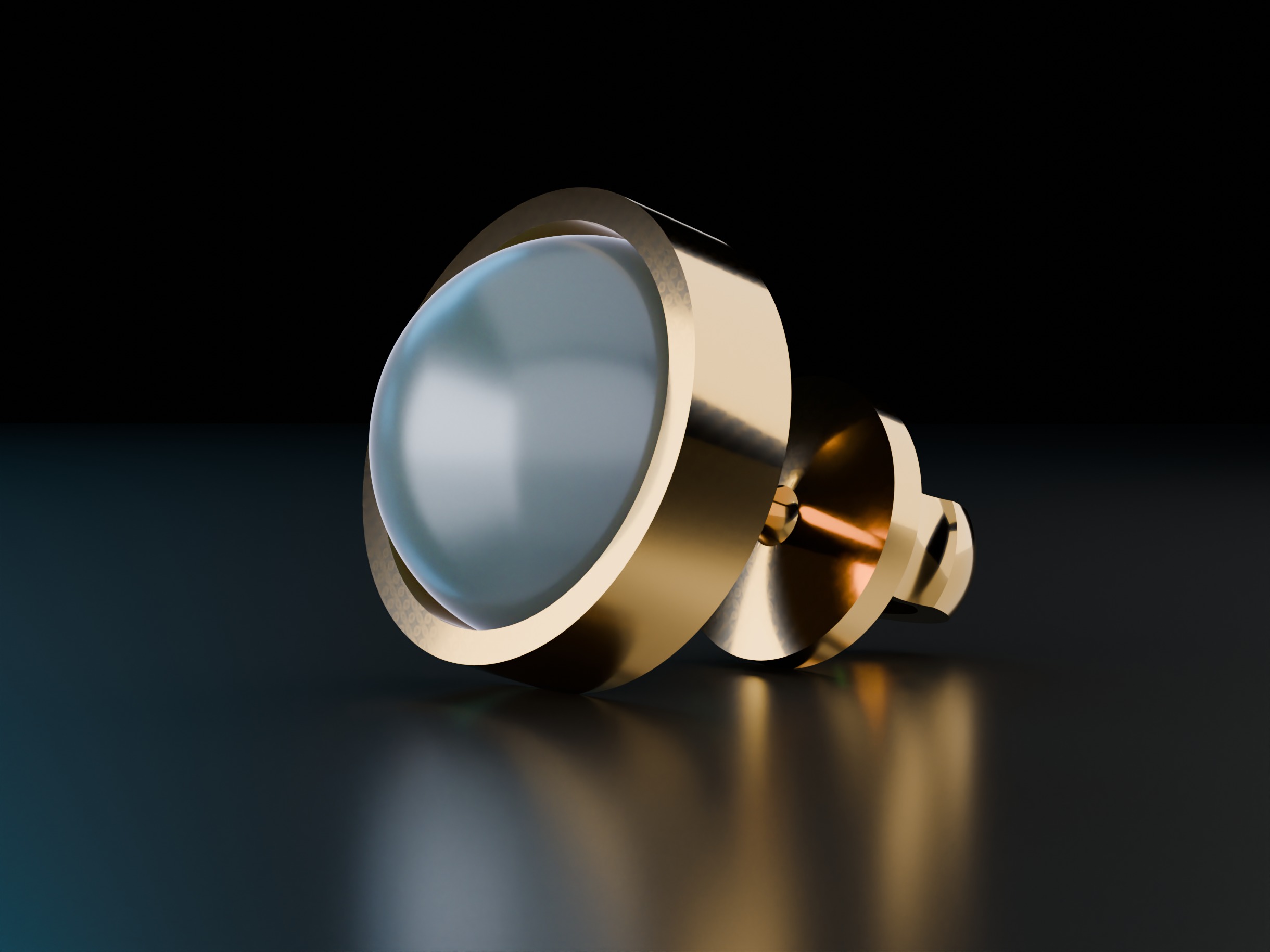 Shape Stud Cabochon Earrings 3D print model_7