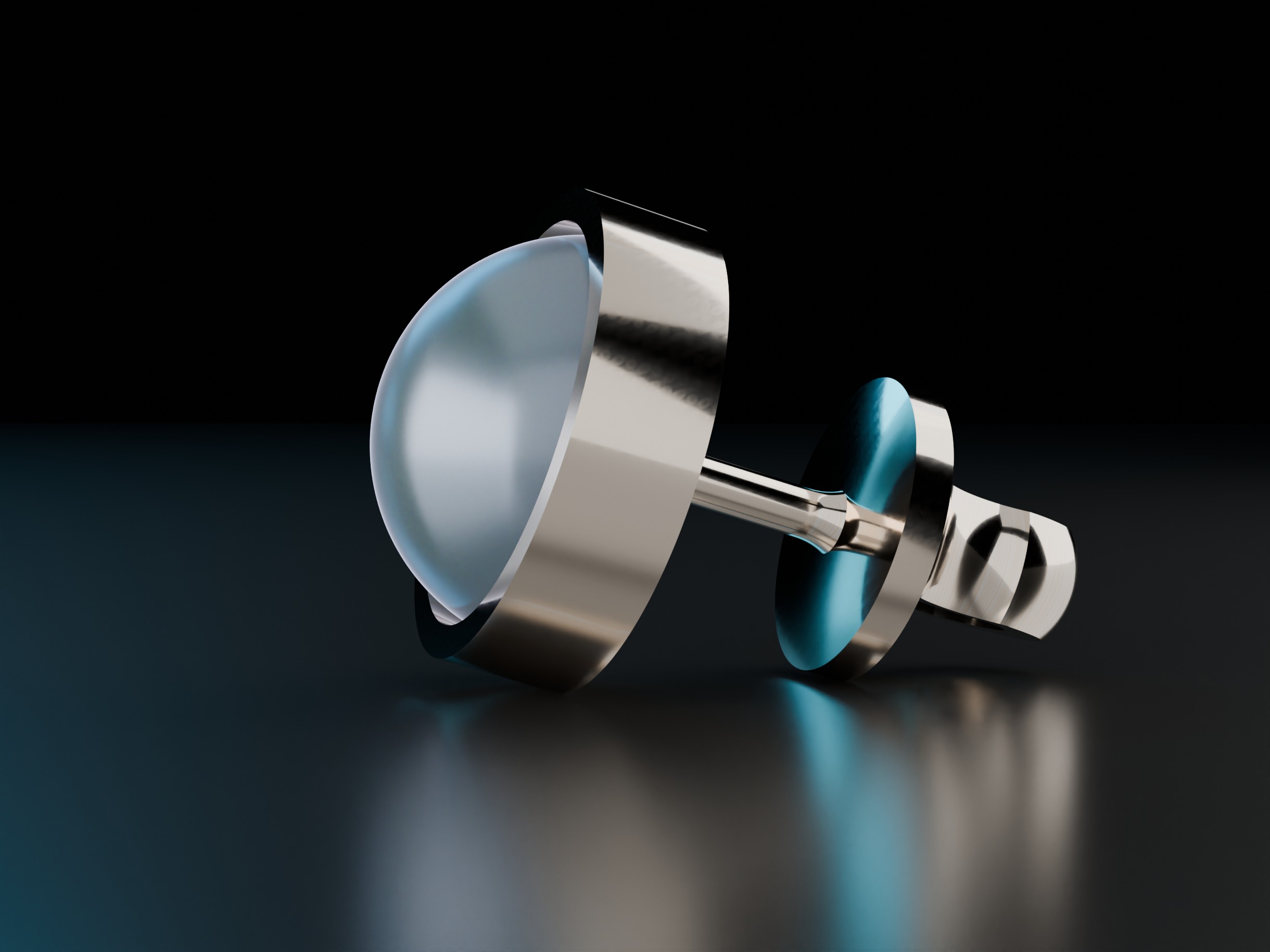 Shape Stud Cabochon Earrings 3D print model_3