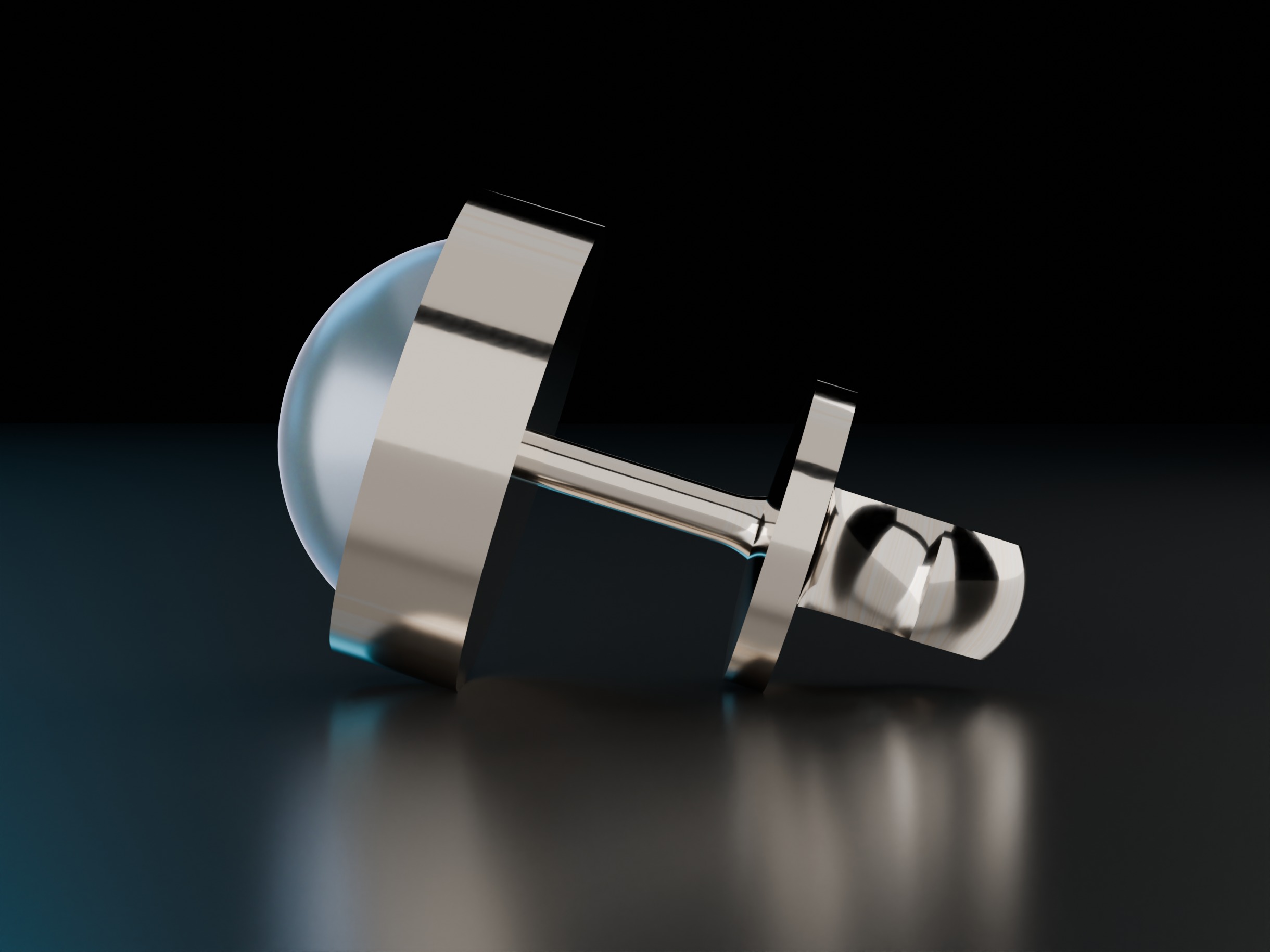 Shape Stud Cabochon Earrings 3D print model_4