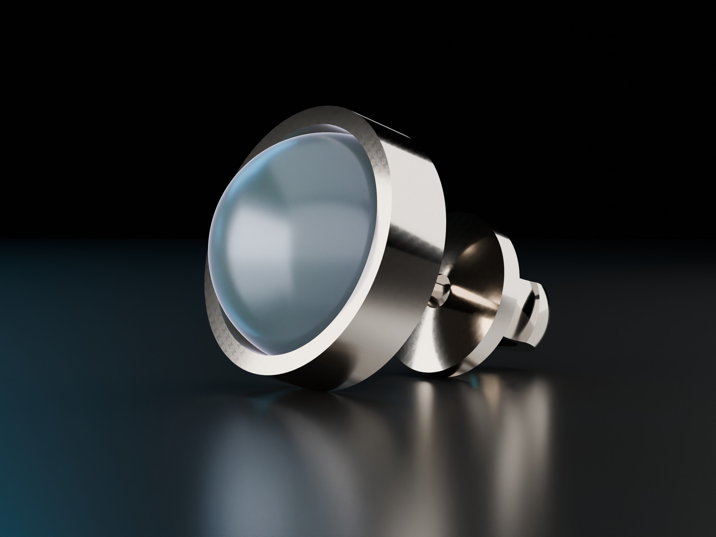 Shape Stud Cabochon Earrings 3D print model_2