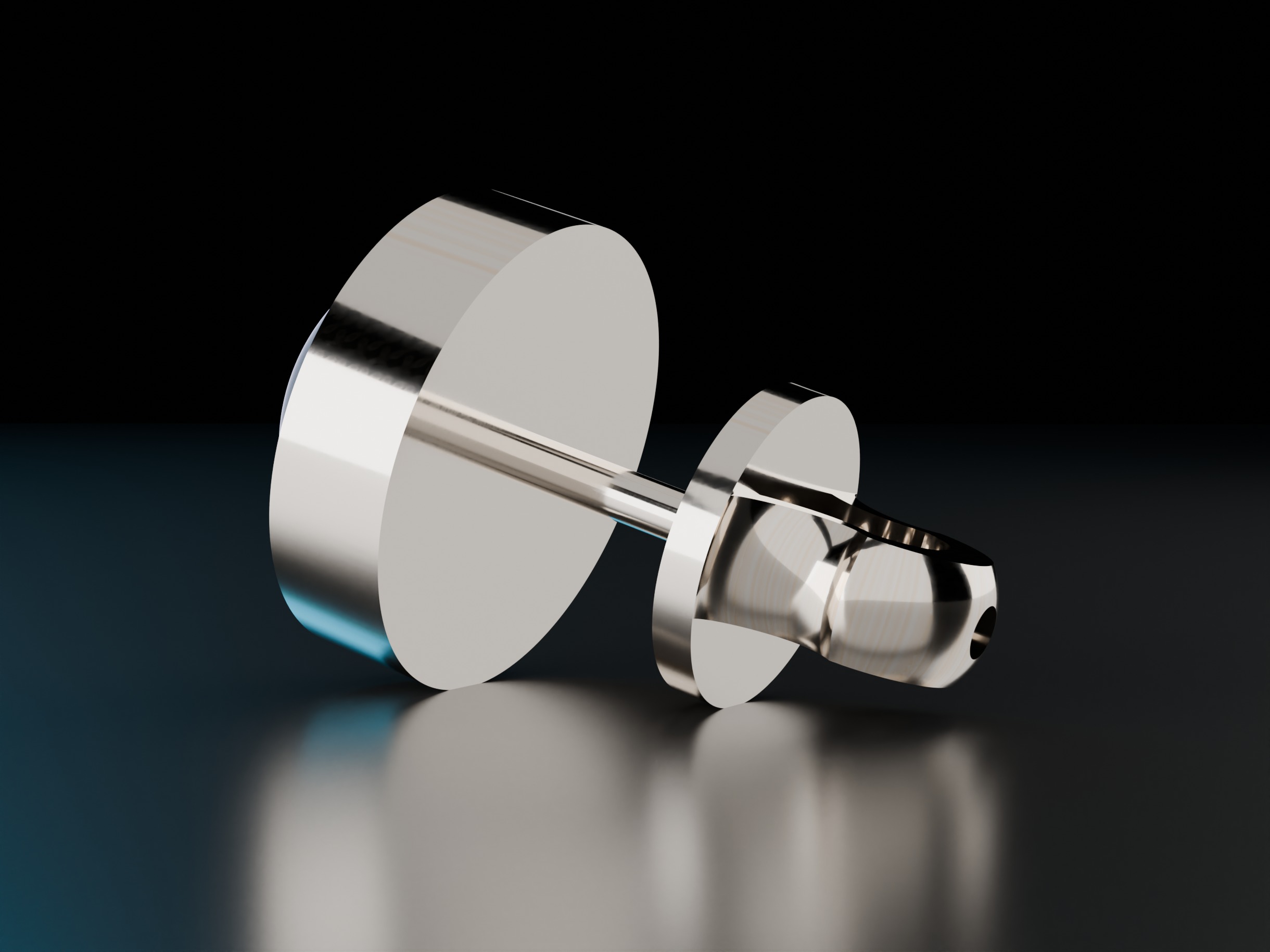 Shape Stud Cabochon Earrings 3D print model_5