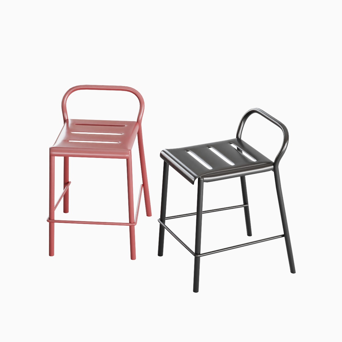 Modern Stool B 03 3D model_5