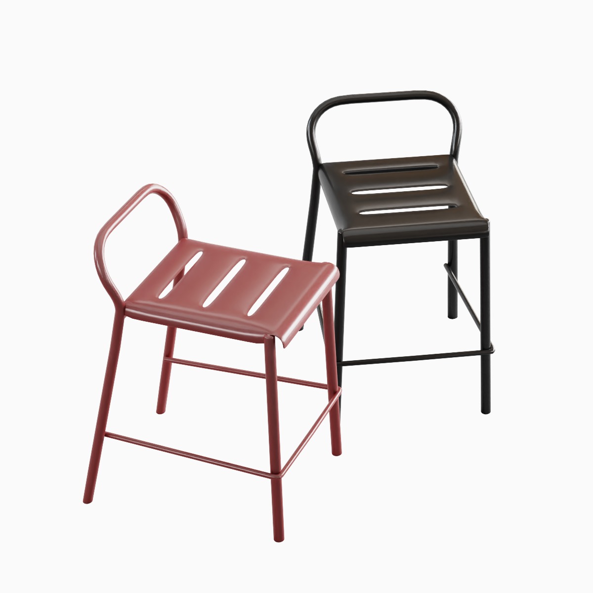 Modern Stool B 03 3D model_4