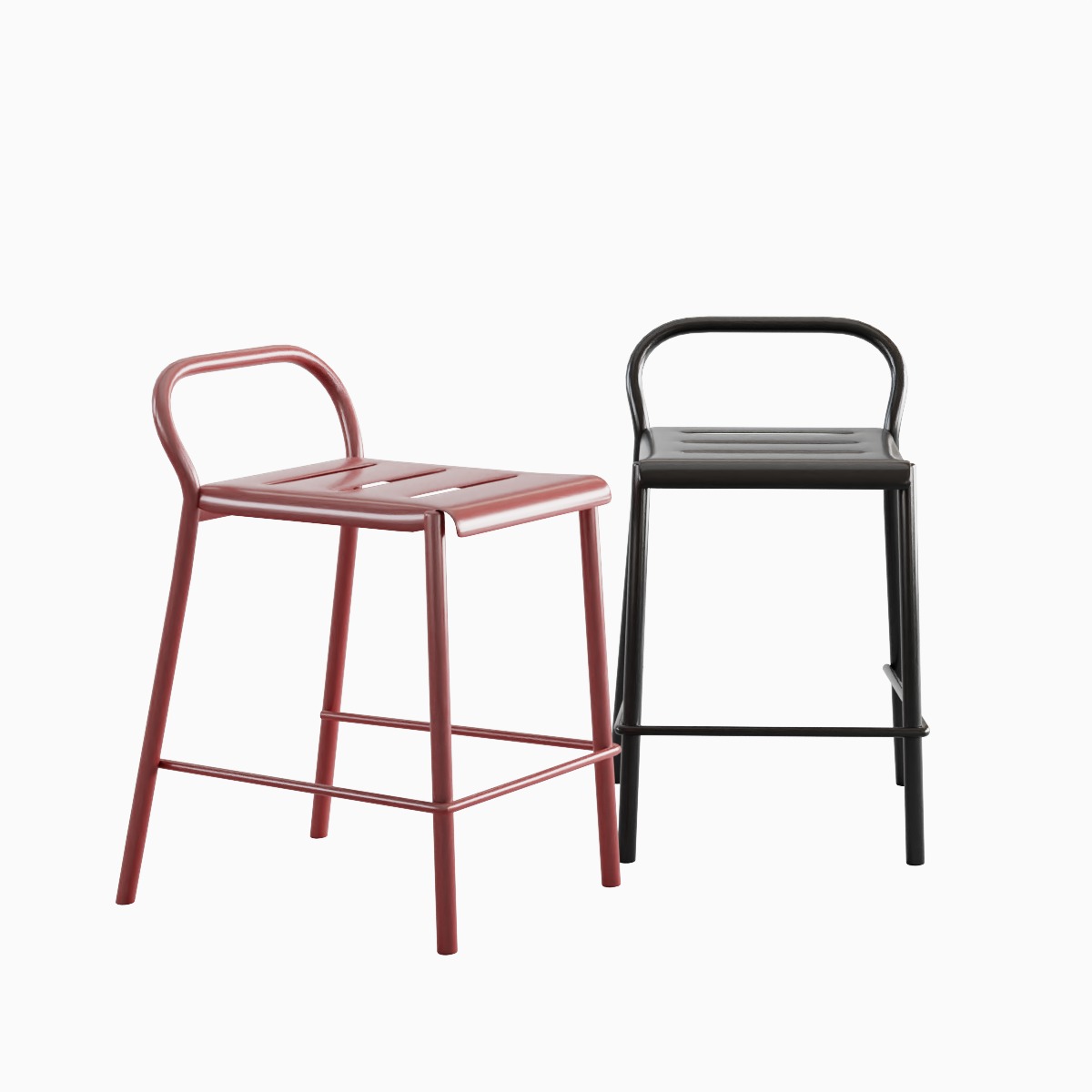 Modern Stool B 03 3D model_2