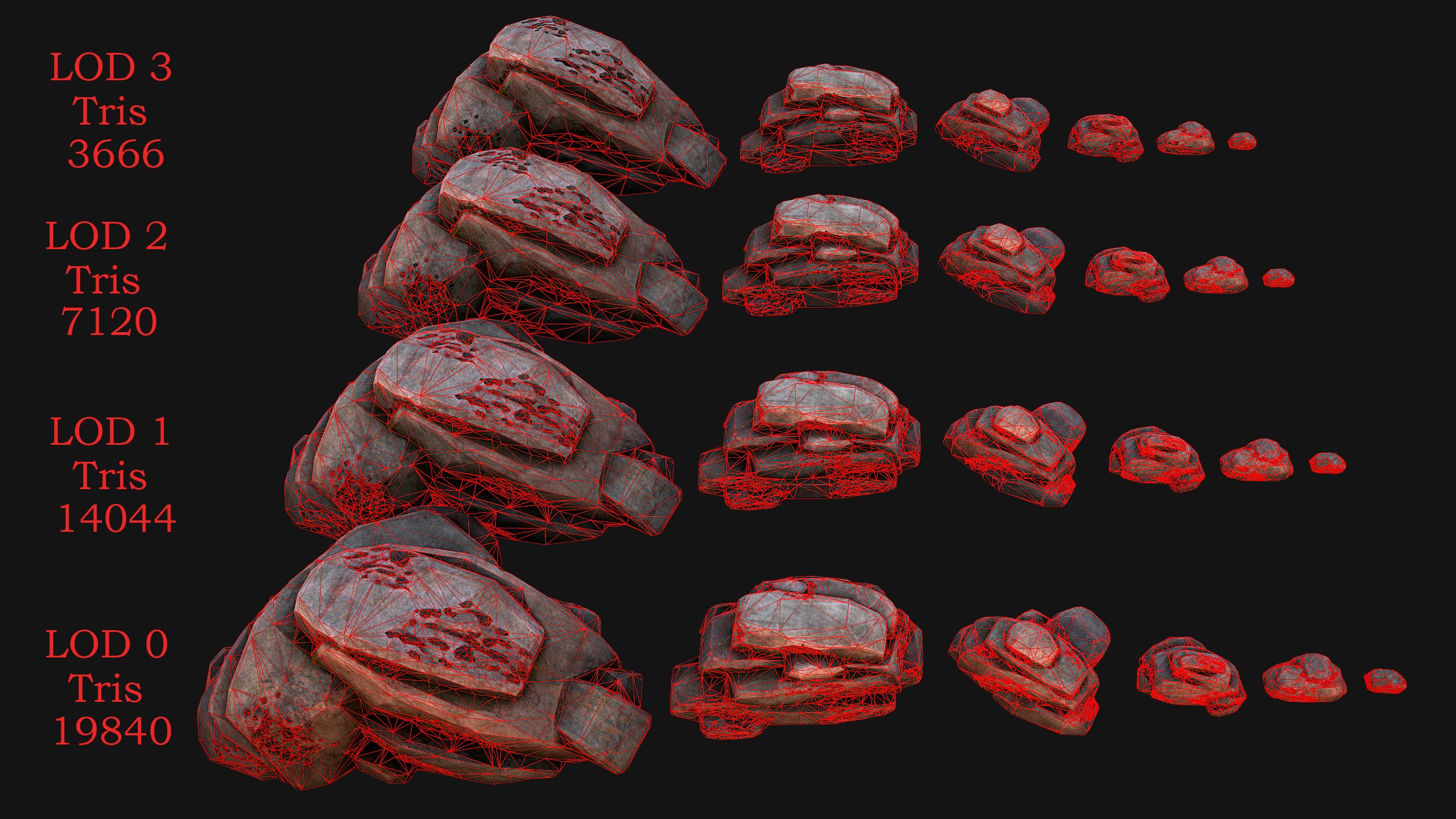 Coal Deposits Ore Industrial Resources Low-poly 3D model_2