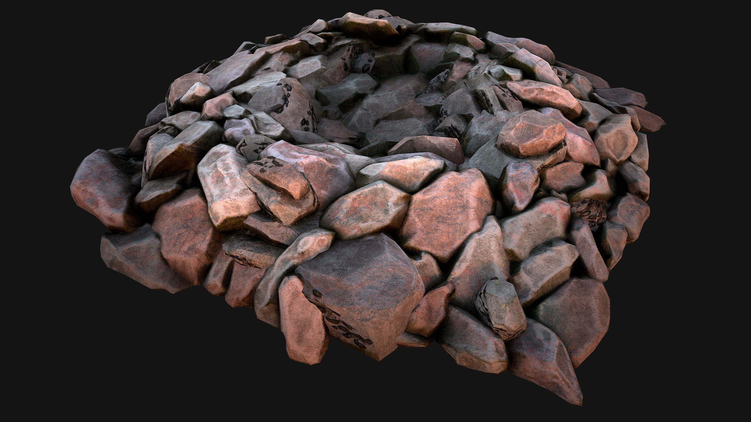 Coal Deposits Ore Industrial Resources Low-poly 3D model_24