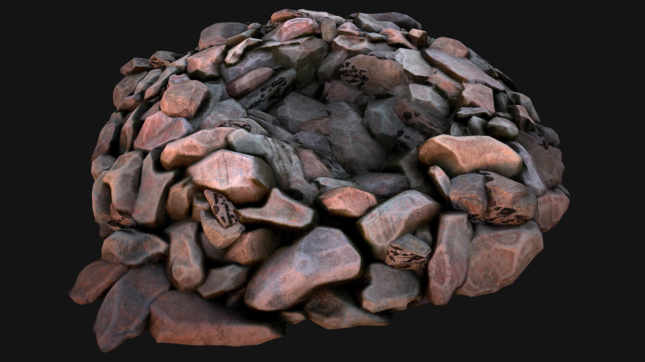 Coal Deposits Ore Industrial Resources Low-poly 3D model_39