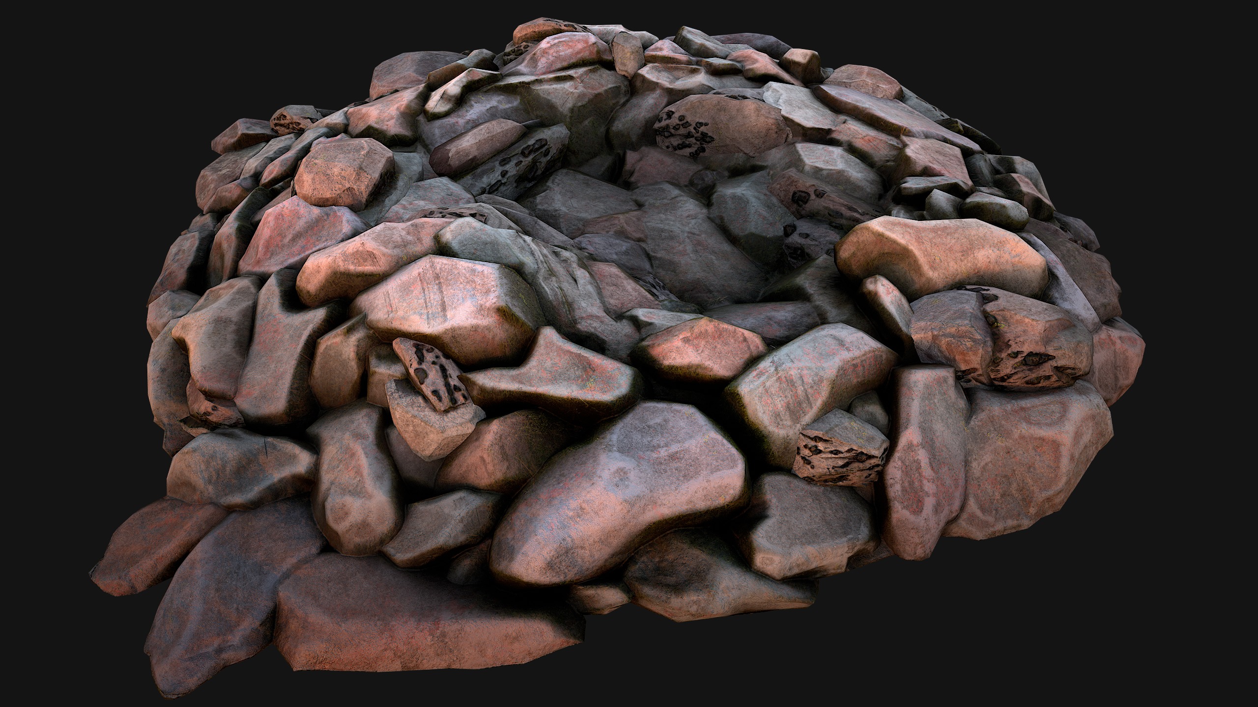 Coal Deposits Ore Industrial Resources Low-poly 3D model_36