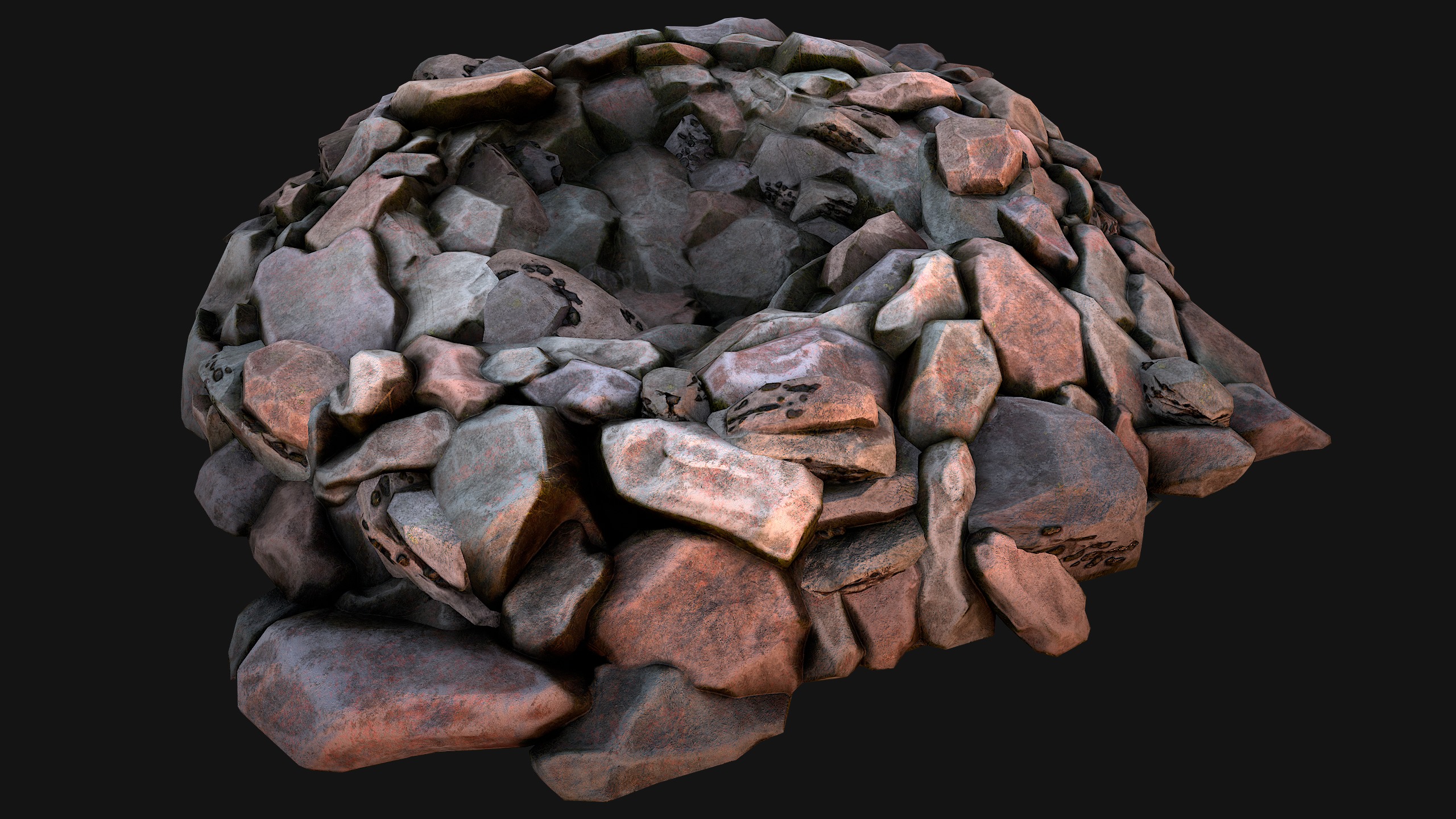 Coal Deposits Ore Industrial Resources Low-poly 3D model_26