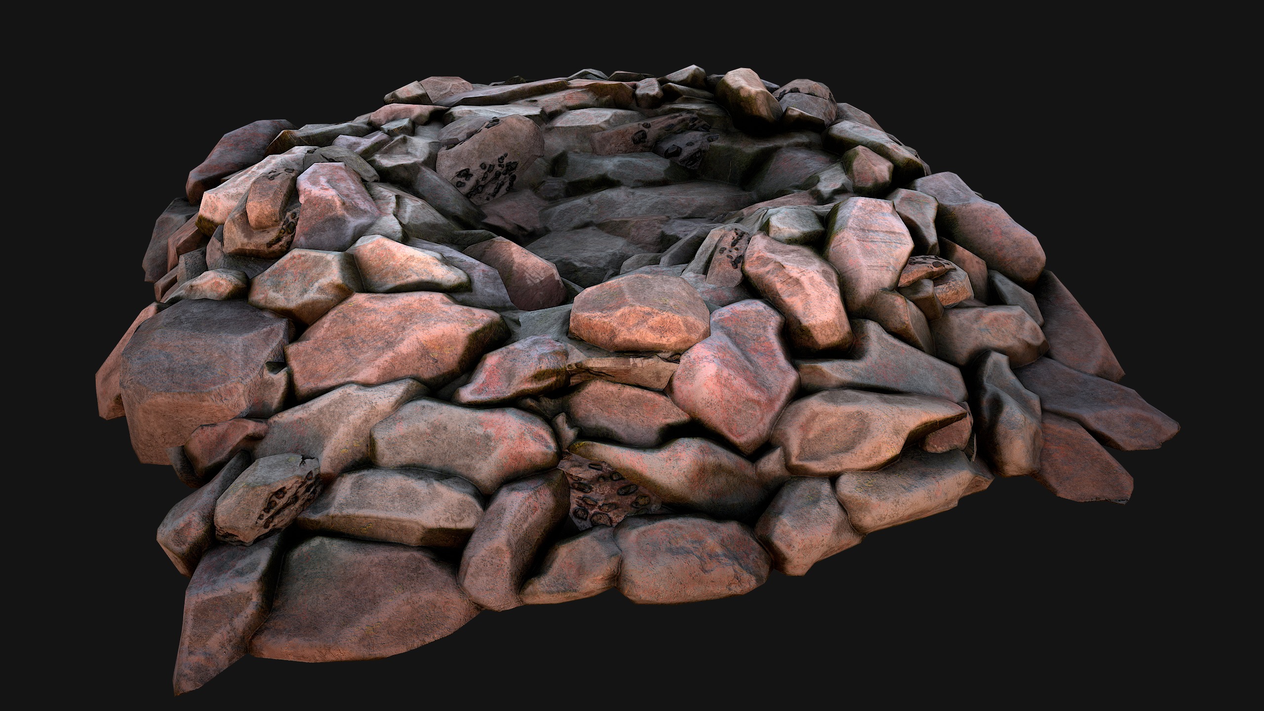 Coal Deposits Ore Industrial Resources Low-poly 3D model_37