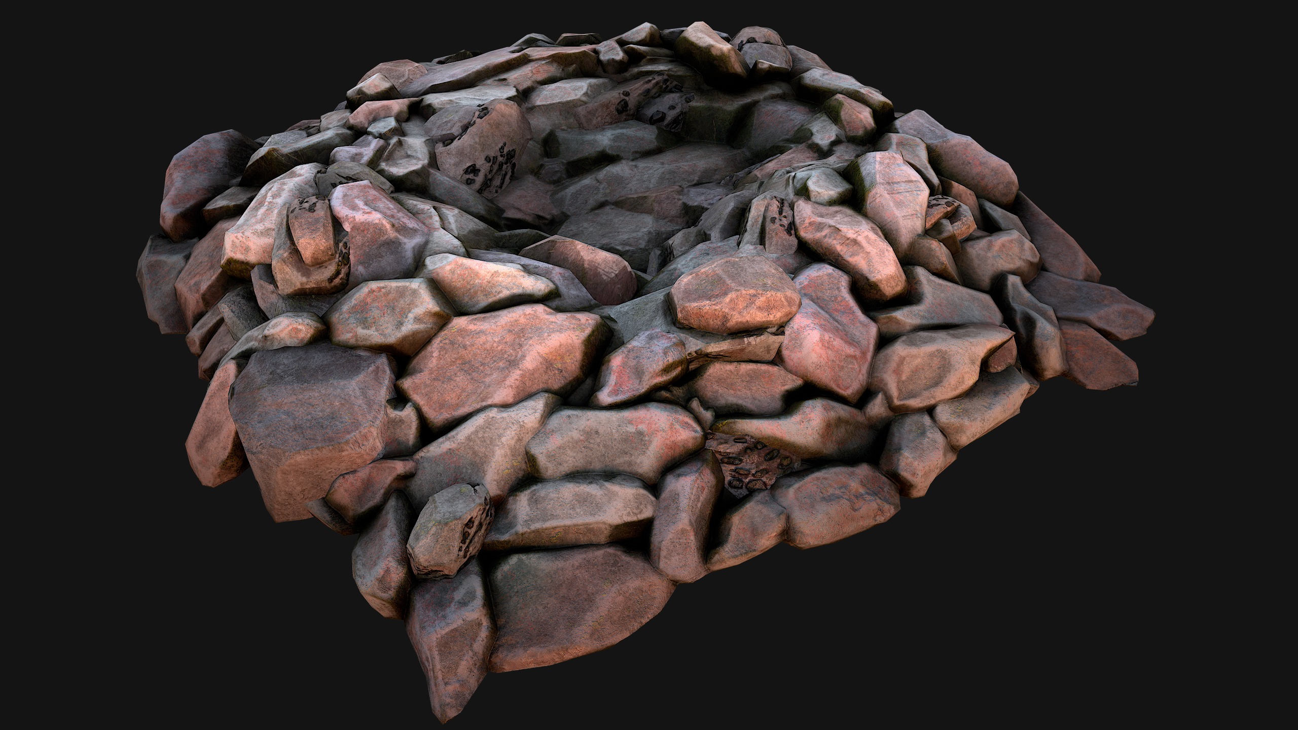 Coal Deposits Ore Industrial Resources Low-poly 3D model_44