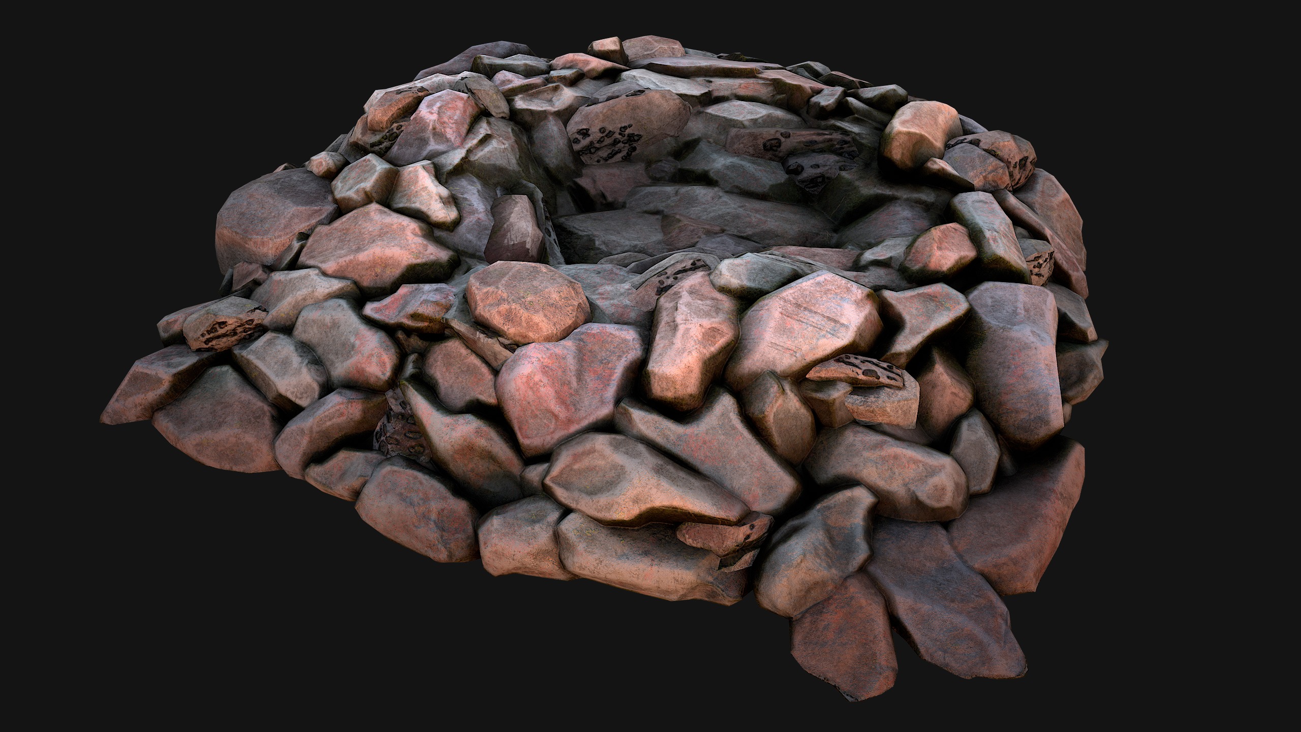 Coal Deposits Ore Industrial Resources Low-poly 3D model_42