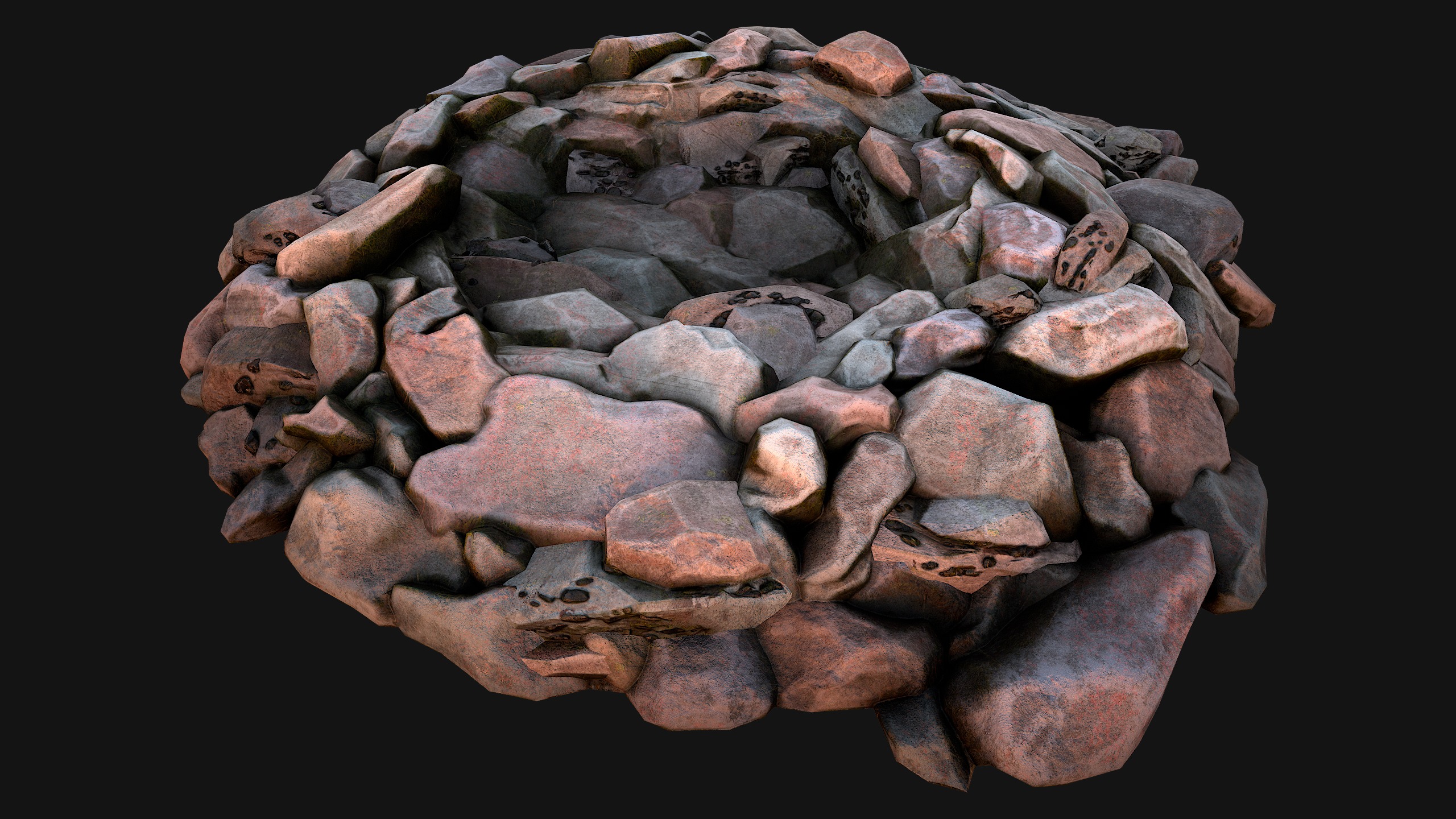 Coal Deposits Ore Industrial Resources Low-poly 3D model_28