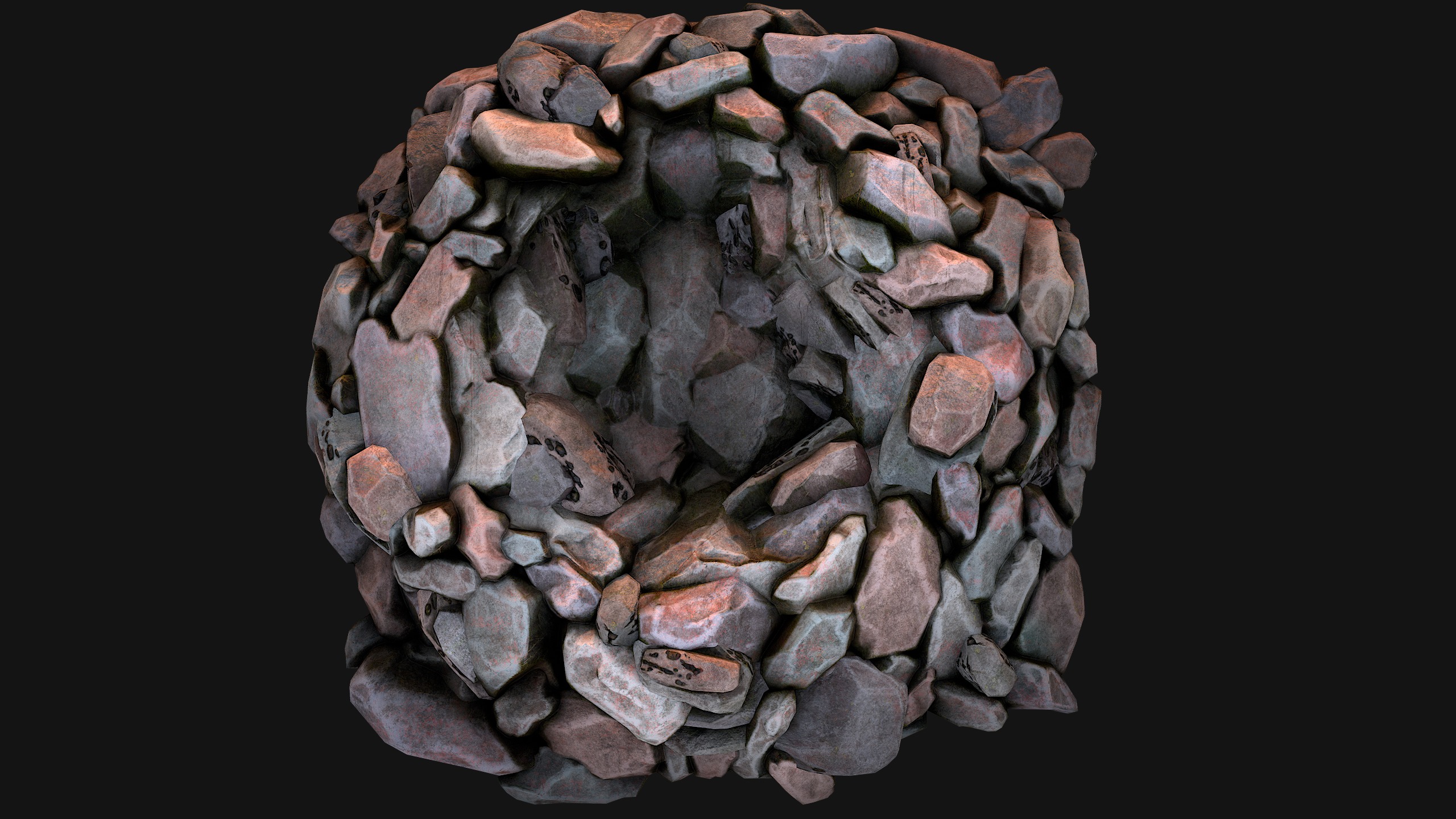 Coal Deposits Ore Industrial Resources Low-poly 3D model_30