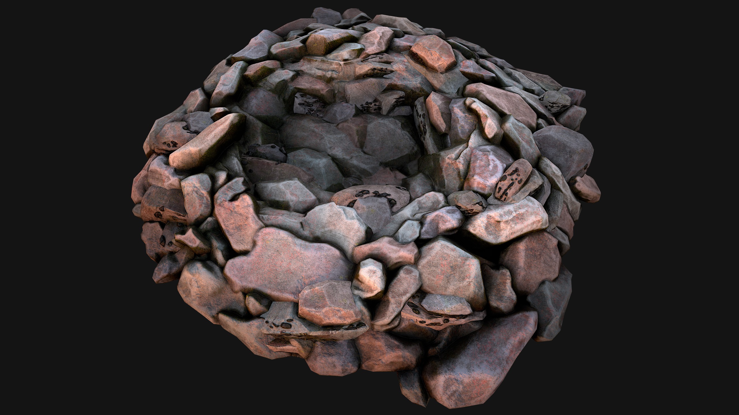 Coal Deposits Ore Industrial Resources Low-poly 3D model_32